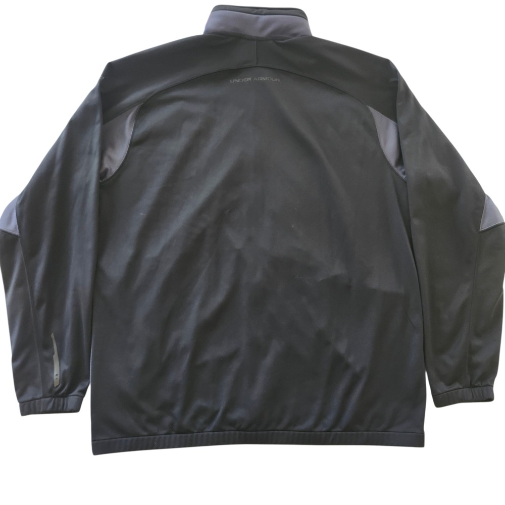 Under Armour SC Steph Curry Logo Full Zip Track Jacket Men's 2XL Black Hooded - Picture 2 of 4